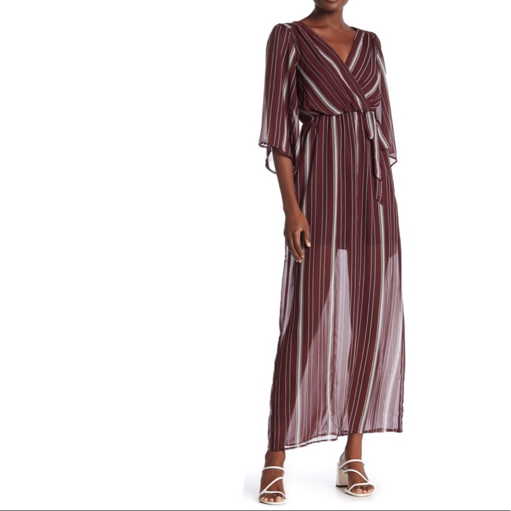 Nordstrom Sheer/Lined Maxi Dress NWOT